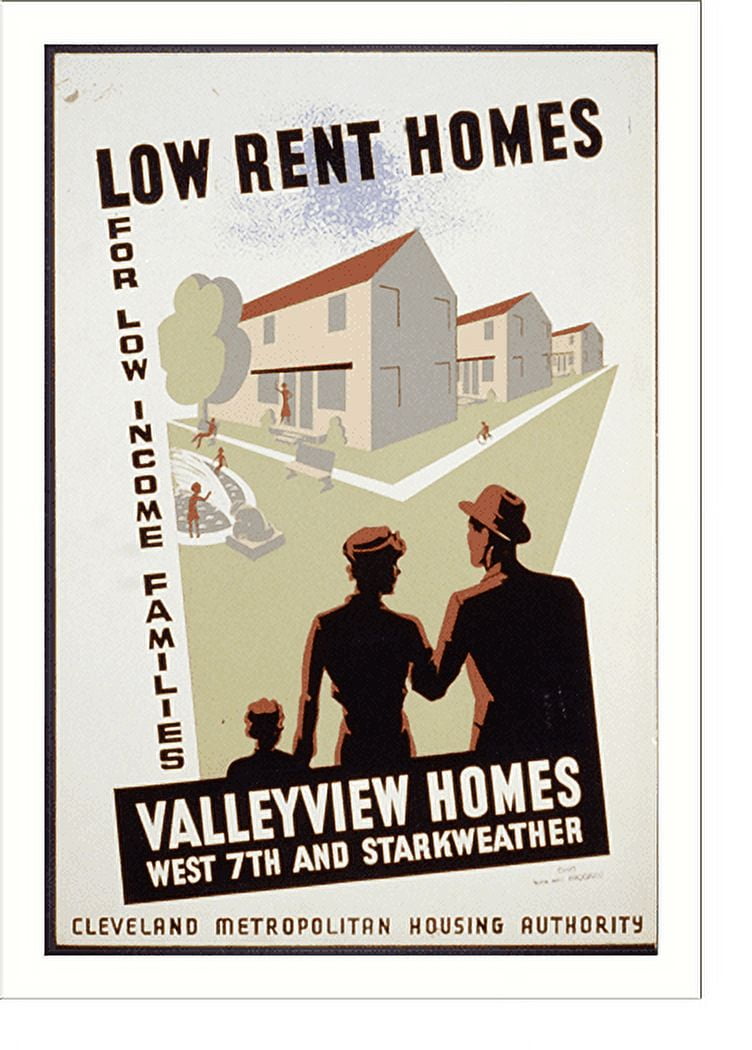 Historic Print, Low rent homes for low families Valleyview homes