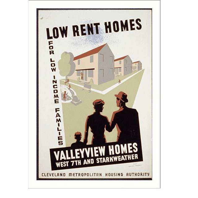 Historic Print, Low rent homes for low families Valleyview homes