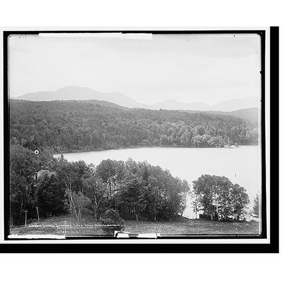 Historic Print, Lower Saranac Lake from the Algonquin, Adirondack Mountains - 3, 16" x 20"