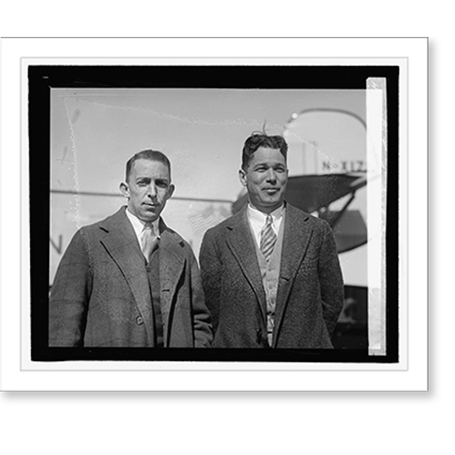 Historic Print, Lt. Comdr. Noel Davis, Lt. Comdr. Stanton H. Wooster