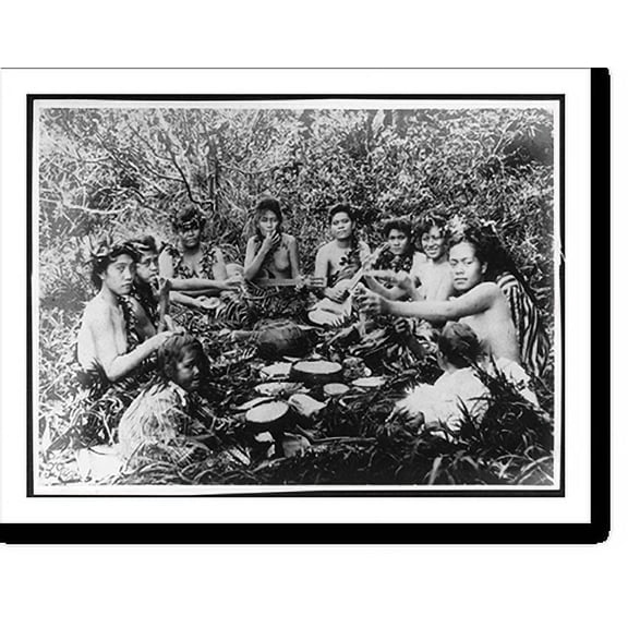 Historic Print, Luau - native feast, 18" x 24"