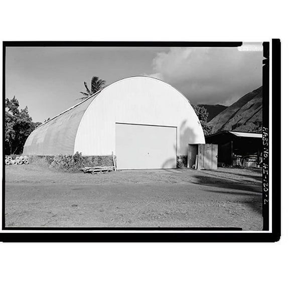Historic Print, Lumber Warehouse, Moloka'i Island, Kalaupapa, Kalawao County, HI - 2, 16" x 20"