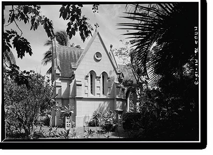 Historic Print, Lunalilo's Tomb, Punchbowl & King Streets (Kawaiahao