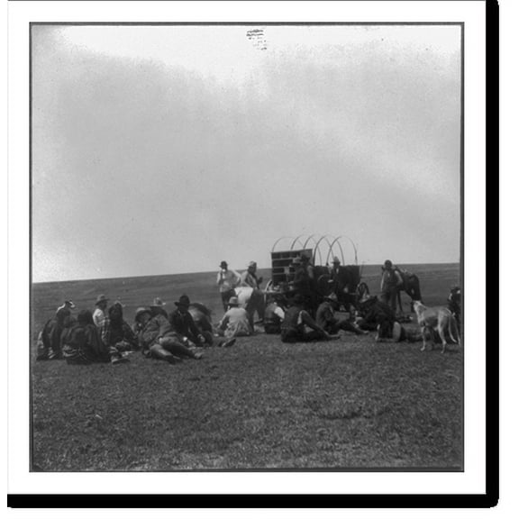 Historic Print, Lunch at chuck wagon - 2, 16" x 20"
