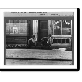 Historic Print, Lunchroom in Baltimore, Maryland, Negro section, 18" x 24"