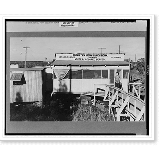 Historic Print, Lunchroom near Belle Glade, Florida, 18" x 24"