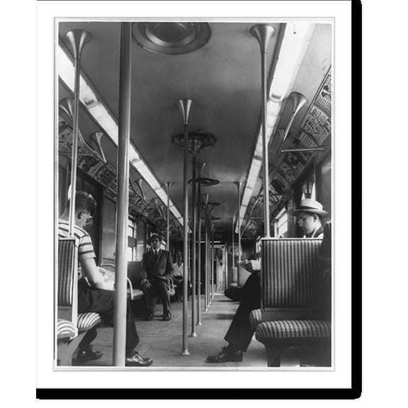 Historic Print, Luxury-lighted subway train, 18" x 24"