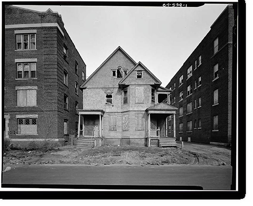 Historic Print, Lydia Sigourney House, 15 Hurlburt Street, Hartford