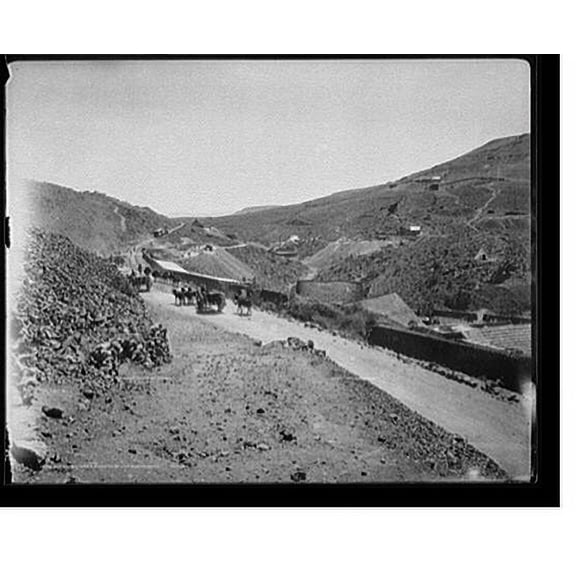 Historic Print, M.C. Ry. between Zacetecas [i.e. Zacatecas] and Guadeloupe [i.e. Guadalupe], 18" x 24"