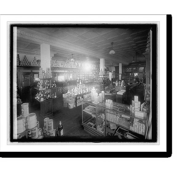 Historic Print, M. O[...] store, Langdon[?], 16" x 20"