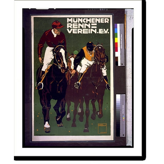 Historic Print, Münchener Rennverein E.V..Ludwig Hohlwein. - 2, 16" x 20"