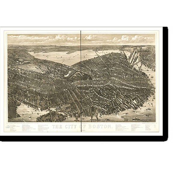 Historic Print, MA Boston 1879, 16" x 20"