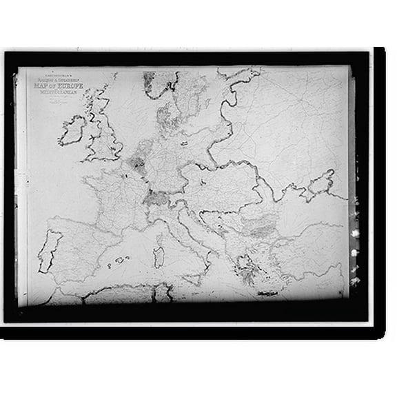 Historic Print, MAP OF EUROPE - 2, 16" x 20"