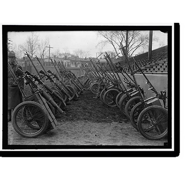Historic Print, MARINE CORPS, U.S.N. MACHINE GUN UNIT DEMONSTRATION AT