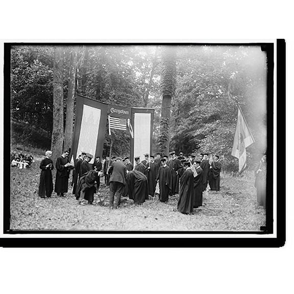 Historic Print, MEMORIAL TREES. MEMORIAL TREE PLANTING AT GEORGETOWN UNIVERSITY, 18" x 24"