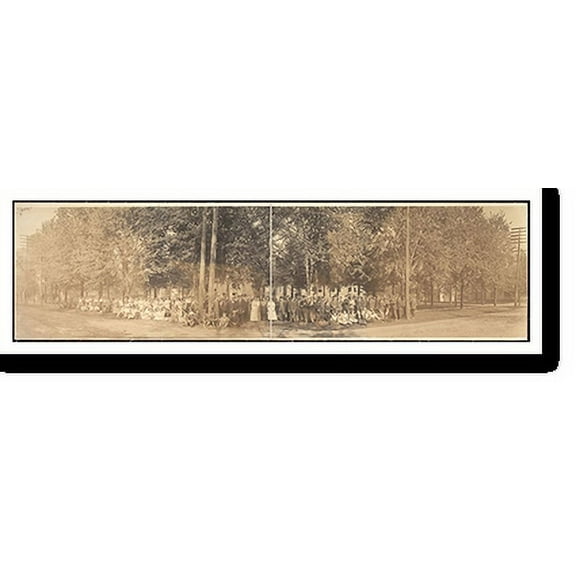 Historic Print, MI High School Mt Pleasant 1910 PHOTO, Width 11" x Length 49"