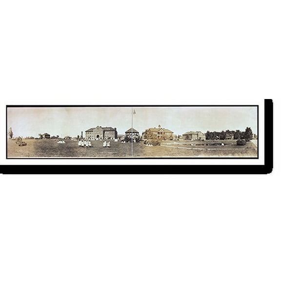 Historic Print, MI Indian School Mt Pleasant 1910 PHOTO, Width 7" x Length 36"