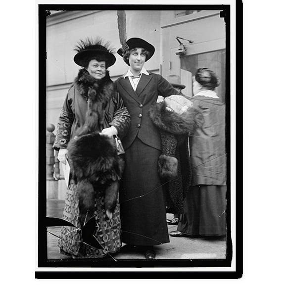 Historic Print, MILHOLLAND, INEZ, SUFFRAGETTE. CENTER, WITH MRS. O.H.P. BELMONT, 16" x 20"