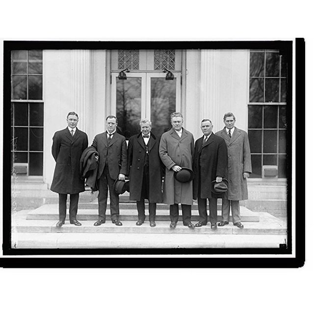 Historic Print, MINE WORKERS OFFICIALS. AT WHITE HOUSE WITH SECRETARY