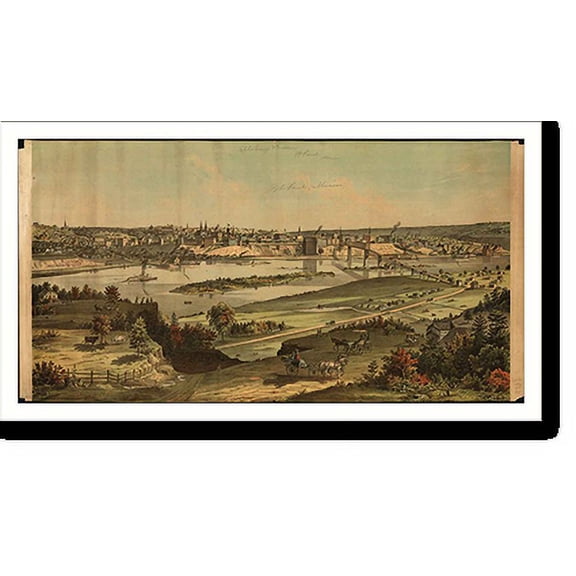Historic Print, MN St. Paul 1874 MAP, 16" x 20"
