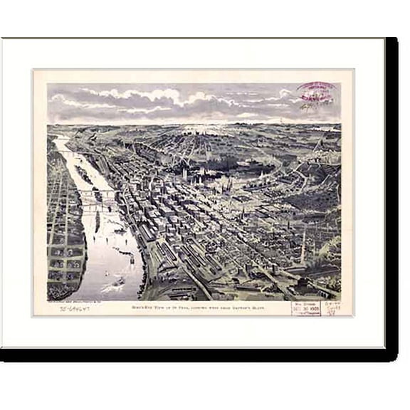 Historic Print, MN St. Paul 1893 MAP, 16" x 20"