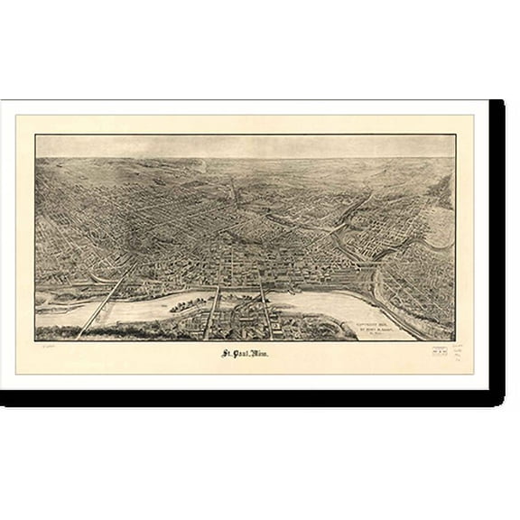 Historic Print, MN St. Paul 1906 MAP, 18" x 24"