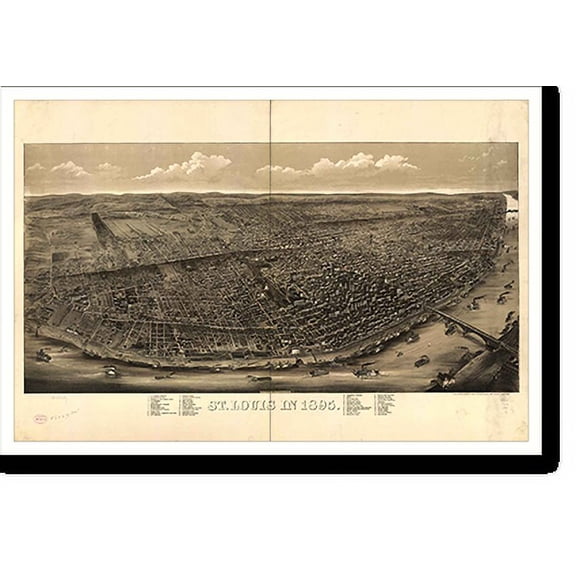 Historic Print, MO St. Louis 1 1895 MAP, 16" x 20"