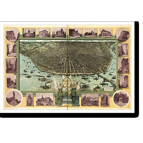 Historic Print, MO St. Louis 1896 MAP, 18" x 24"