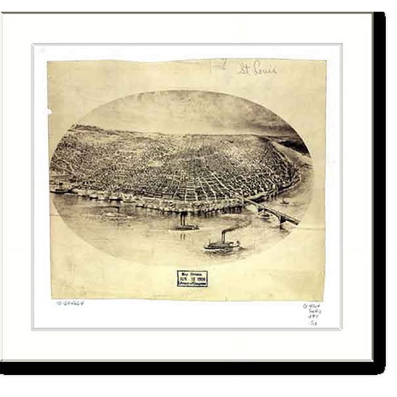Historic Print, MO St. Louis 1897 MAP, 16" x 20"