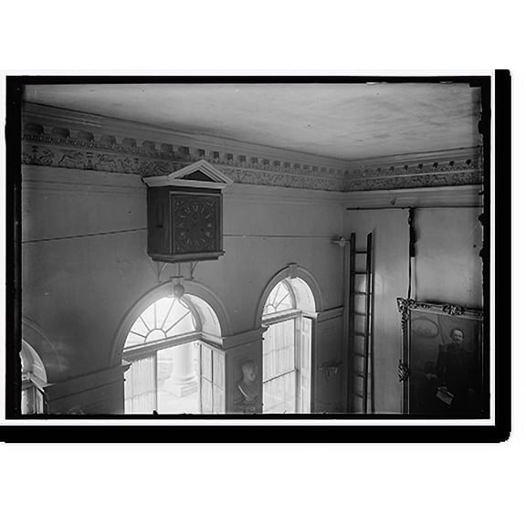 Historic Print, MONTICELLO. HALL CLOCK, 18" x 24"