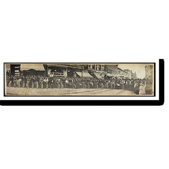 Historic Print, MT Butte Motorcycle Club 1914 PHOTO, Width 11" x Length 49"