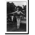 Historic Print, [Mack girl in bathing suit holding up oar], 16