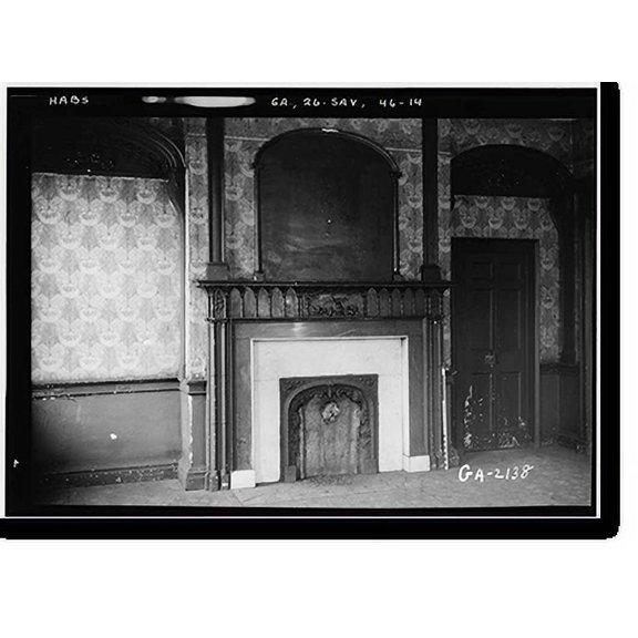 Historic Print, Mackay House, 125 East Congress Street, Savannah, Chatham County, GA - 14, 18" x 24"
