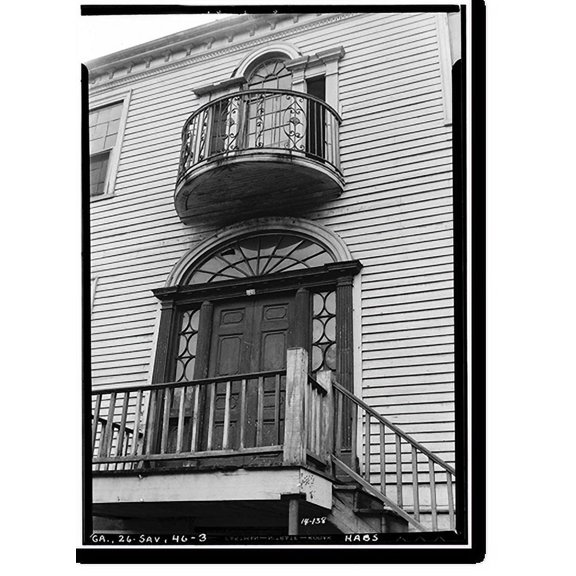 Historic Print, Mackay House, 125 East Congress Street, Savannah, Chatham County, GA - 3, 18" x 24"
