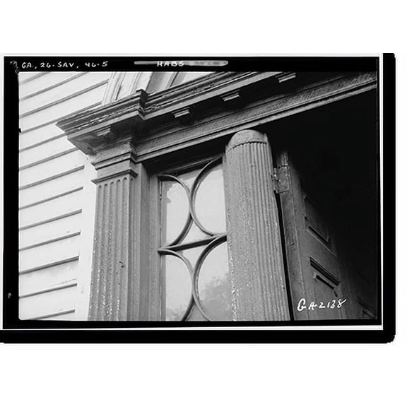 Historic Print, Mackay House, 125 East Congress Street, Savannah, Chatham County, GA - 5, 18" x 24"