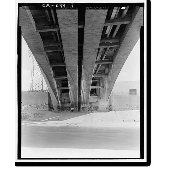 Historic Print, Macy Street Viaduct, Los Angeles, Los Angeles County, CA - 7, 16" x 20"