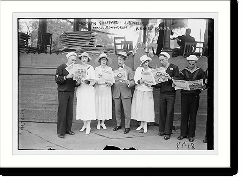 Historic Print, Madelyn Sheppard, J.B. Wells, Mrs. L.B. Woodruff