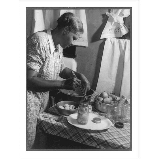 Historic Print, Madison County, Ala., 1941-1943(?). Mrs. Frank Jacobs likes to can fruits and vegetables, 18" x 24"