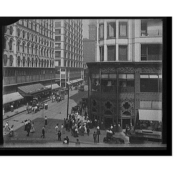 Historic Print, Madison and State Sts., Chicago, Ill., 16" x 20"