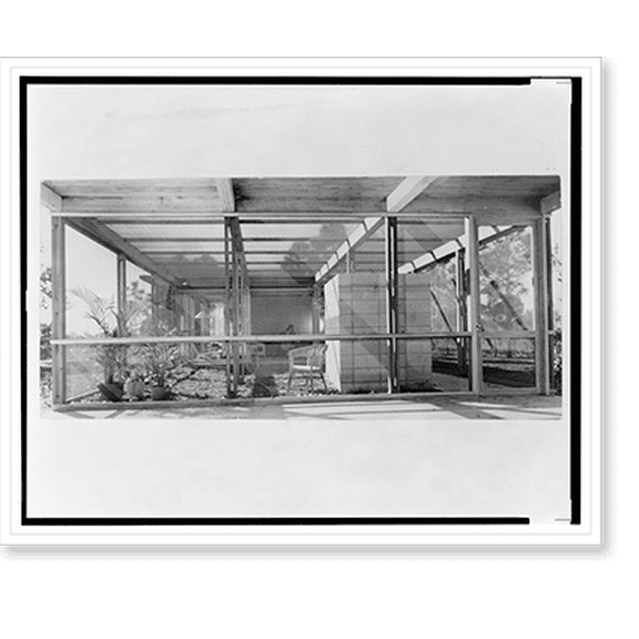 Historic Print, [Maehlman guest house, Naples, Florida. Screen porch from carport. Photograph], 16" x 20"