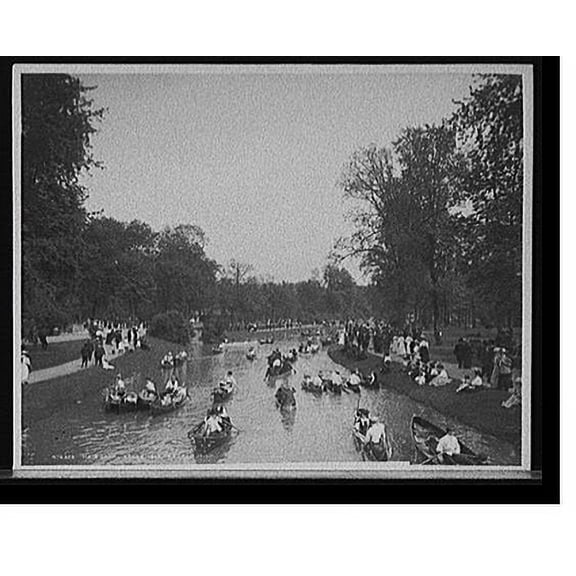 Historic Print, Main Canal, Belle Isle, Detroit, Mich., 16" x 20"