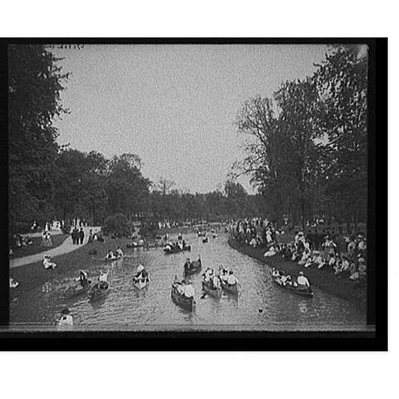 Historic Print, Main Canal, Belle Isle, Detroit, Mich. - 2, 16" x 20"