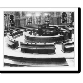 Historic Print, [Main Reading Room of the Library of Congress under construction], 16" x 20"