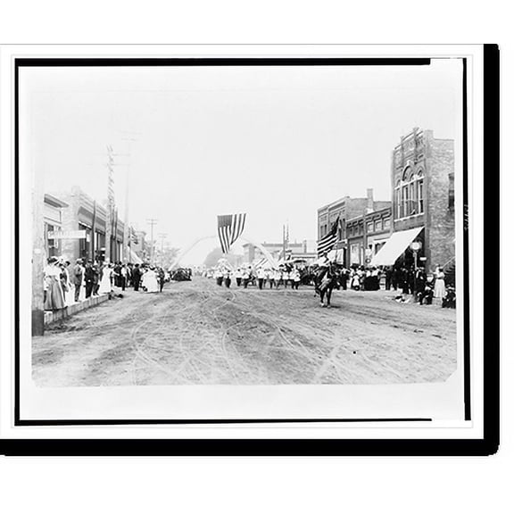 Historic Print, Main Street, Sheffield, Iowa.photo by D.E. Runton., 18" x 24"