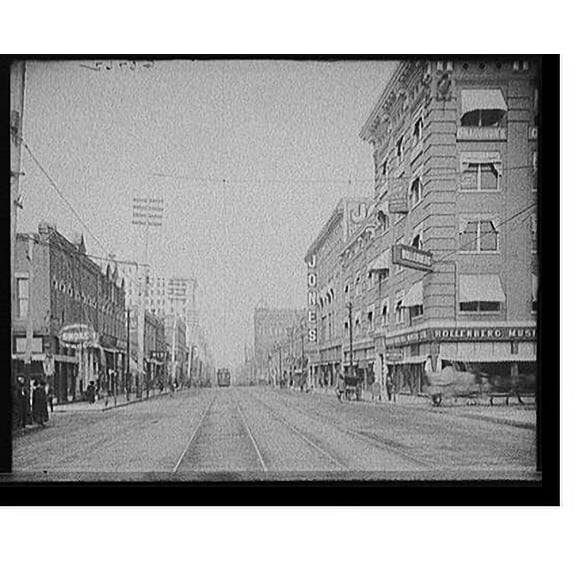 Historic Print, [Main Street north from Sixth, Little Rock, Ark.], 16" x 20"
