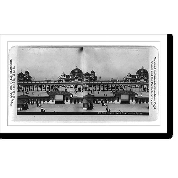 Historic Print, Main entrance, Lewis & Clark Exposition, Portland, Ore., 18" x 24"