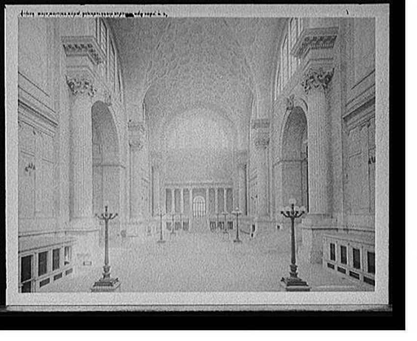 Historic Print, Main waiting room, Pennsylvania Station, New York, N.Y