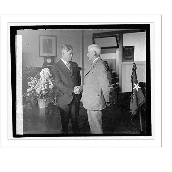 Historic Print, Maj. Genl. Wm. Graham Everson & Col. J.W. Gulick, 10/25/29, 16" x 20"
