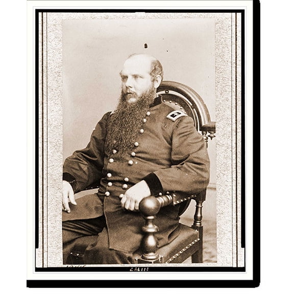 Historic Print, Major General John McAllister Schofield three-quarter length portrait seated facing, 16" x 20"