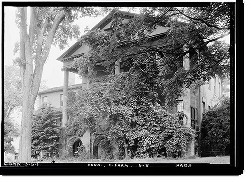 Historic Print, Major General Solomon Cowles House, Main Street